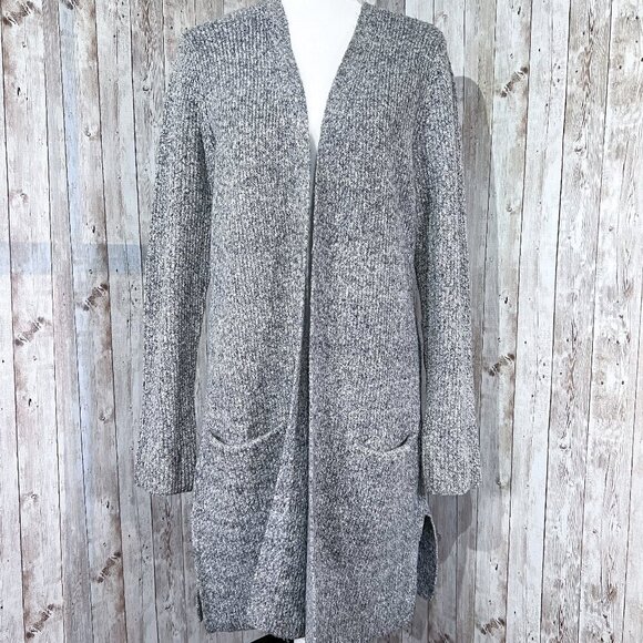 Women's Old Navy Sweater Cardigan | Heathered Gray | Plush | Medium | Long - Picture 1 of 10